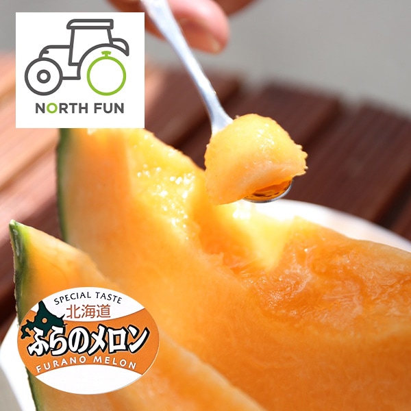 予約販売（7月中旬より順次発送）【北海道から夏の贈り物】『ふらのメロン 赤肉・青肉食べ比べセット（各1玉 1.6kg以上）』送料1,260円均一です！（沖縄・諸島の配送不可）