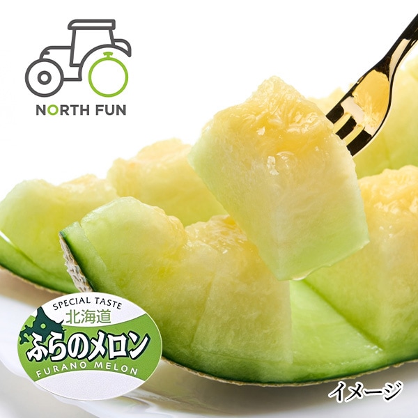予約販売（7月中旬より順次発送）【北海道から夏の贈り物】『ふらのメロン 赤肉・青肉食べ比べセット（各1玉 1.6kg以上）』送料1,260円均一です！（沖縄・諸島の配送不可）