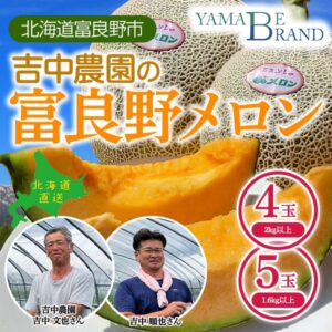 吉中農園の富良野メロン4玉5玉